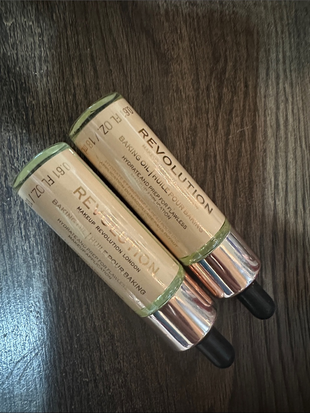Revolution Face Oil Serum Duo in Green and Rose Gold